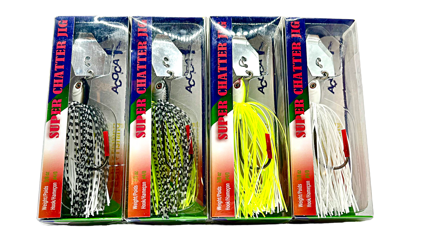 ACOCA B1 SUPER™ Chatter Jigs Four Beauties and Four Beasts Chatterbait 3/8oz/#4/0 1/2oz /#6/0