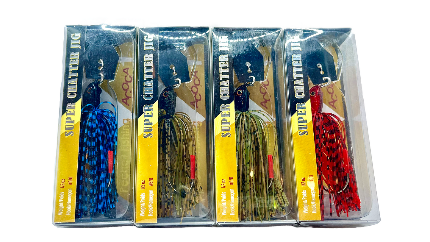 ACOCA B1 SUPER™ Chatter Jigs Four Beauties and Four Beasts Chatterbait 3/8oz/#4/0 1/2oz /#6/0