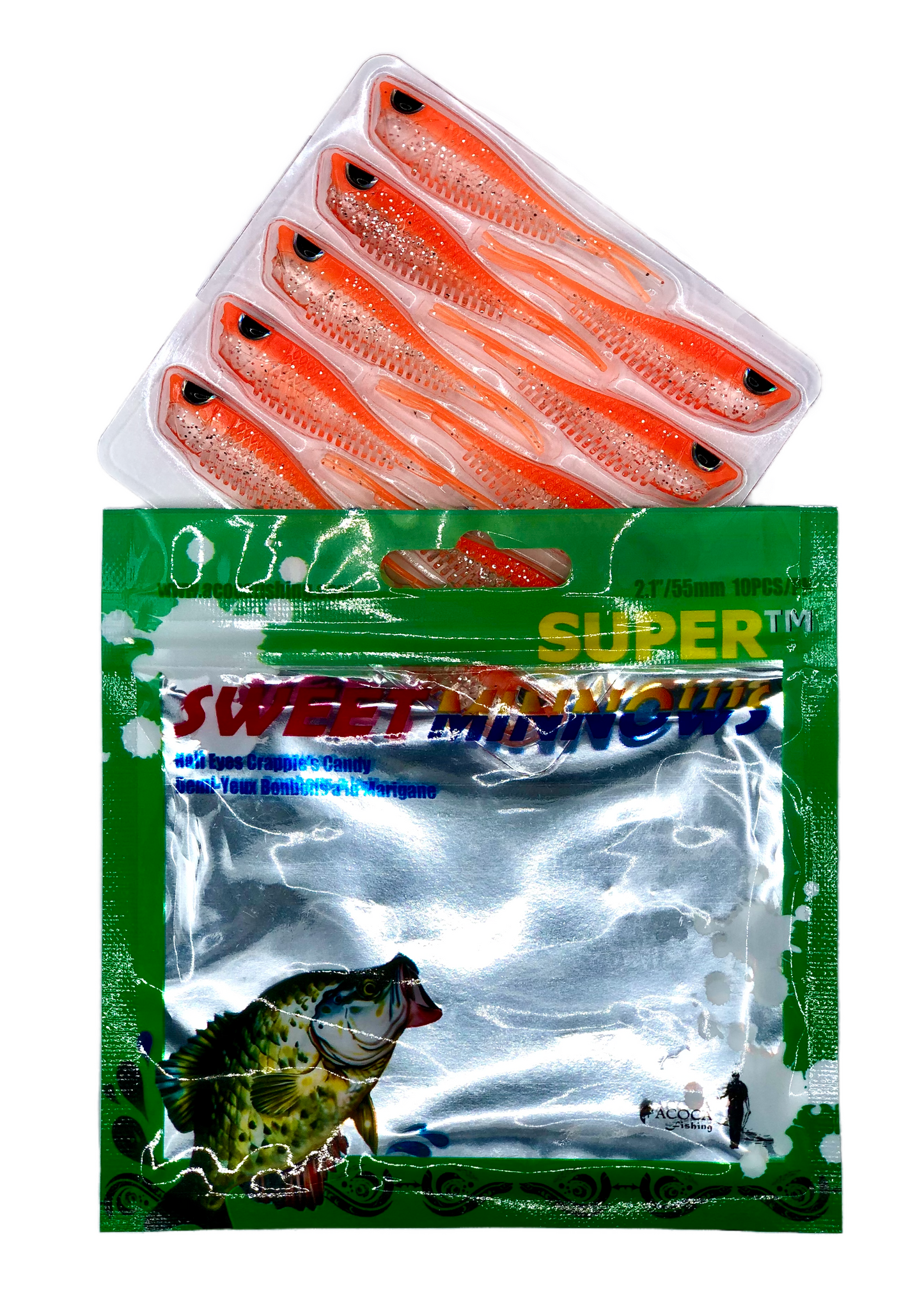ACOCA G SUPER™ Crappie's Combo For Beginner: Jig+Minnow+Float+Stopper+Battery Total : 7pks + 8pcs