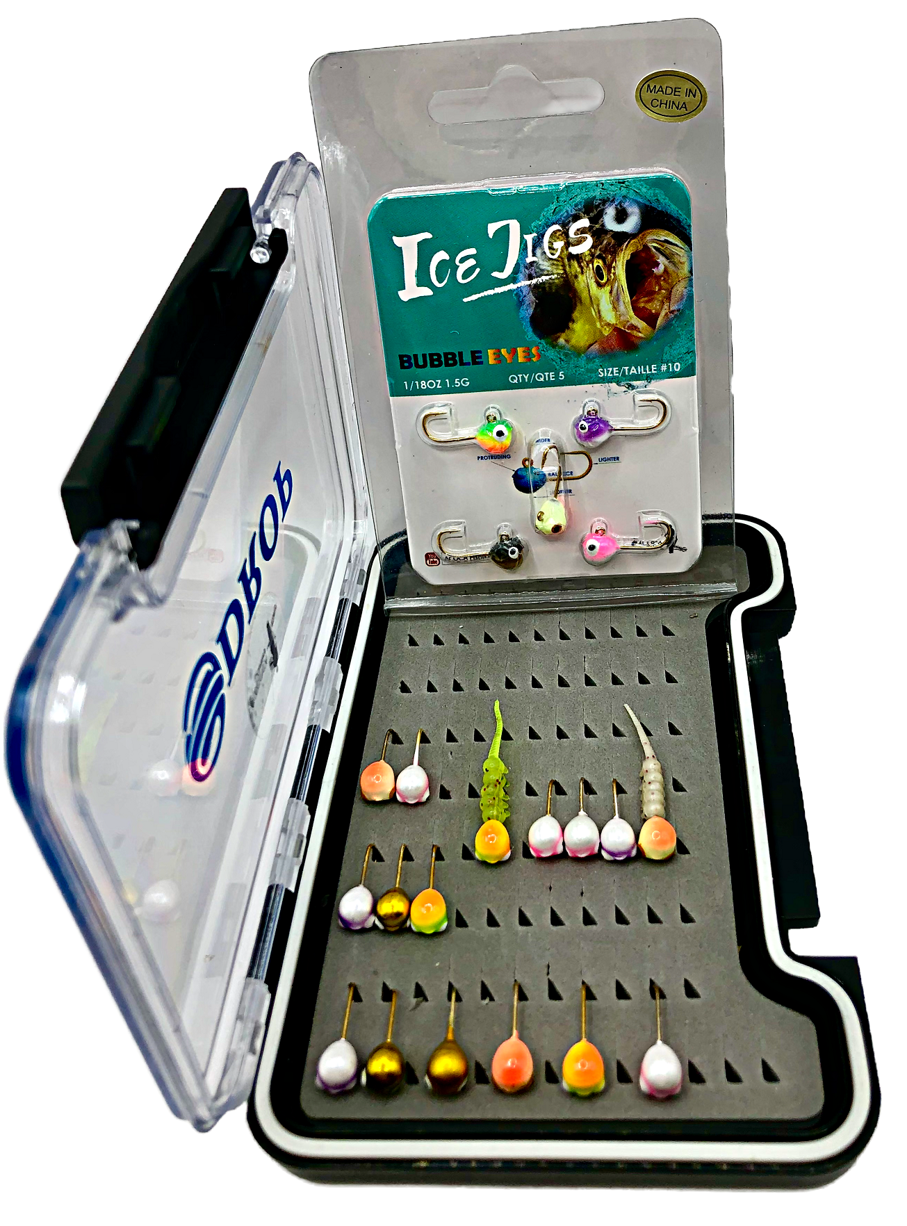 ACOCA H SUPER™ Ice Jigs Bubble Eyes Five Cuties 1/18 oz 1.5 g Hook #10 5/pack