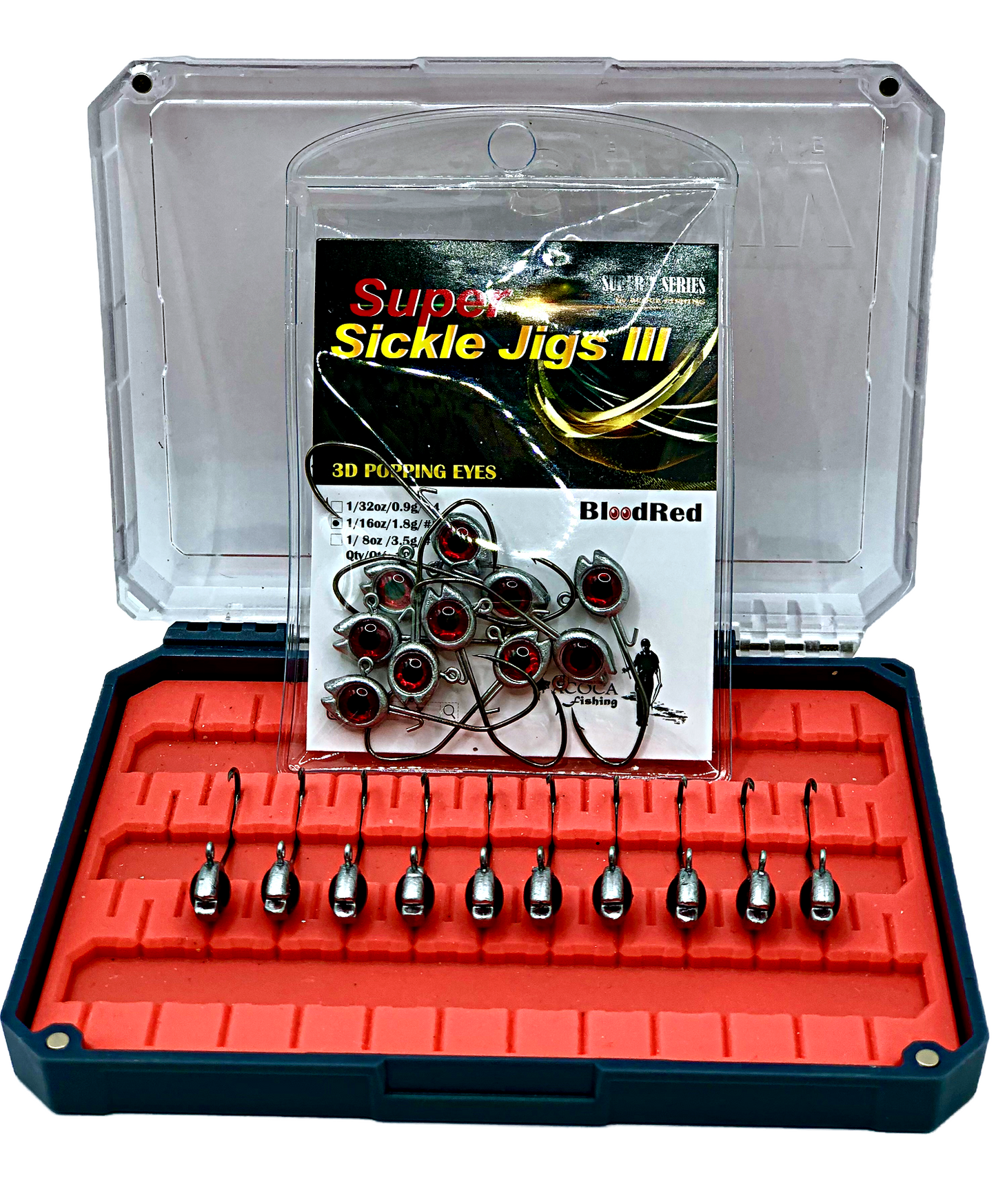 ACOCA D3 SUPER™ Sickle Jigs III Crappie Jigs 1/8oz 3.5g Jighead Hook #2 10/Pack