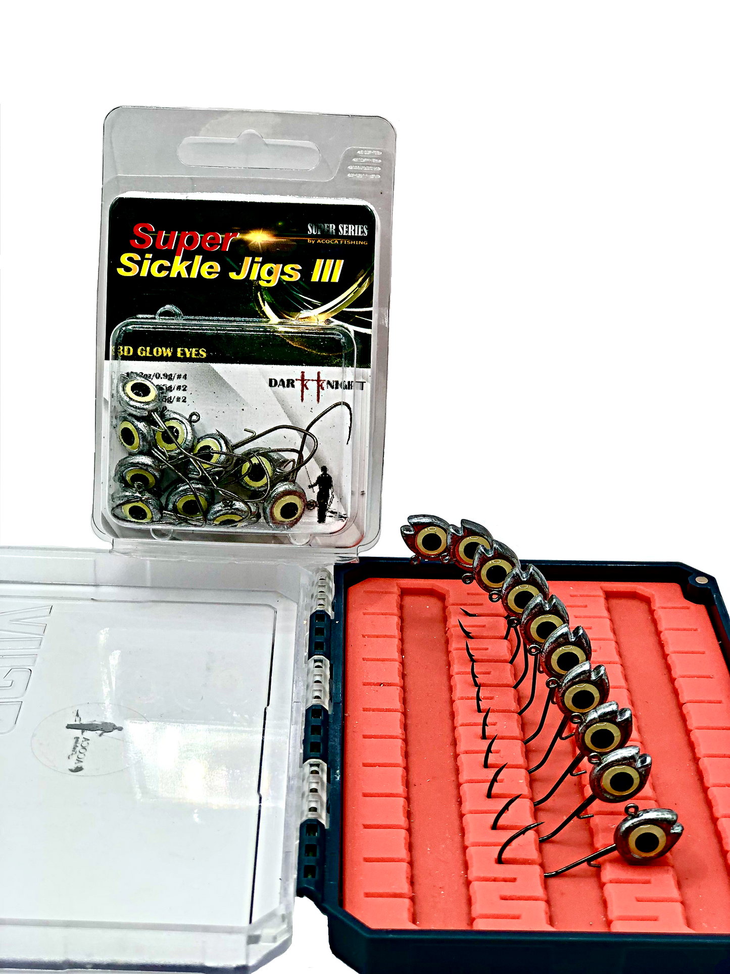 ACOCA D3 SUPER™ Sickle Jigs III Crappie Jigs 1/8oz 3.5g Jighead Hook #2 10/Pack