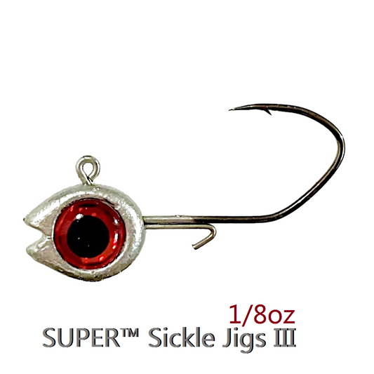 ACOCA Crappie Jig SUPER Sickle Jigs 1/8oz Mixed Color Small profile Big eyes for Crappie fishing