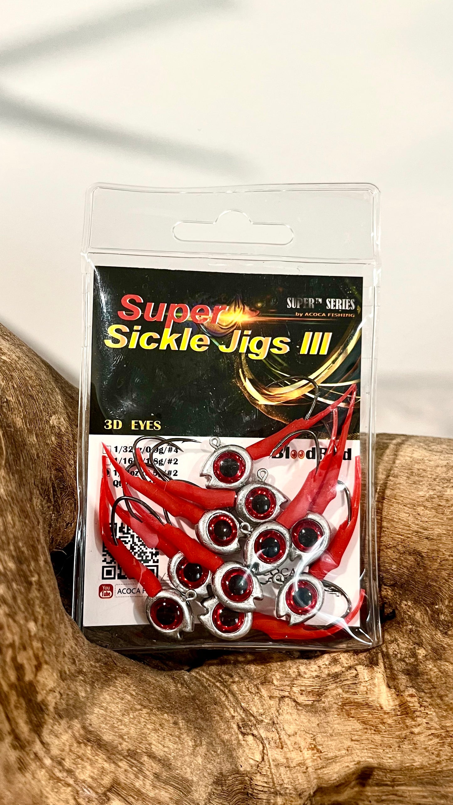 ACOCA SUPER™ Sickle Jigs III Crappie Jigs 1/8oz 3.5g Wide-Deep Gape Hook #2 10/Pack