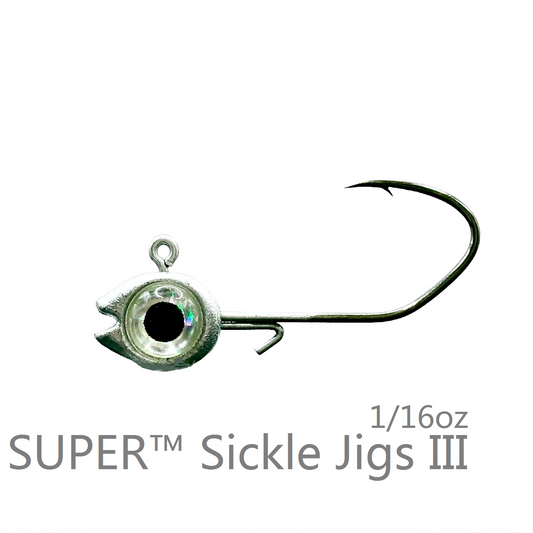 ACOCA #1 SUPER™ Sickle Jigs III Crappie Jigs 1/16oz 1.8g Jighead Hook #2 10/Pack